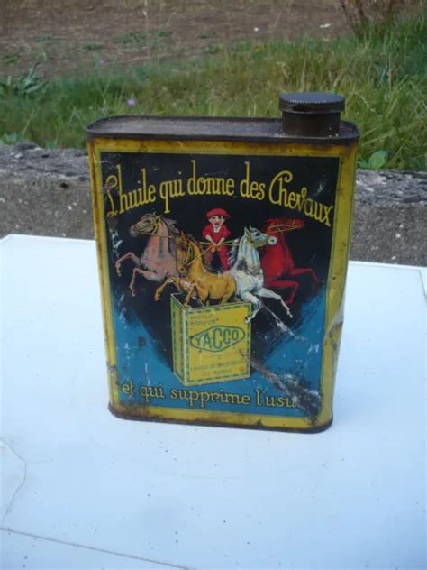 ANCIEN BIDON D HUILE YACCO L Huile Qui Donne Des Chevaux 2 L EUR