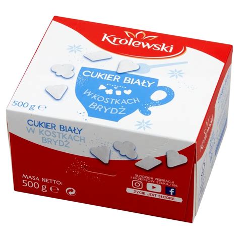 Cukier Królewski Cukier biały w kostkach brydż 500 g Zakupy online z