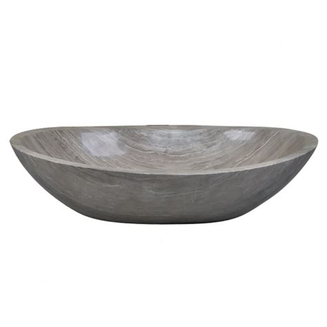 Buy 500350150mm Grey Marble Stone Oval Above Counter Art Basin Mydeal