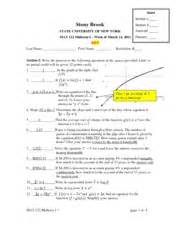 Midterm Practice 2011 Solutions Score SectionI Stony Brook SectionII