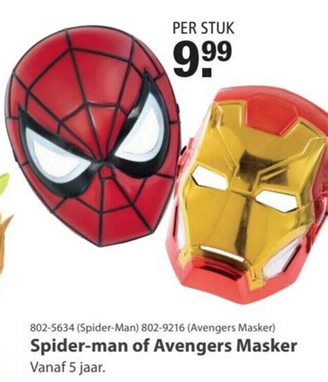 Spider Man Of Avengers Masker Aanbieding Bij Marskramer