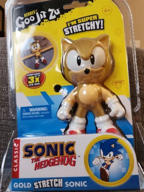 HEROES OF GOO Jit Zu Classic Sonic The Hedgehog Gold Sonic New EUR 16