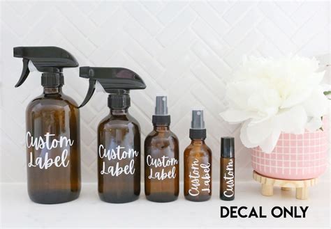 Decal Only Custom Spray Bottle Label Amber Bottle Label Etsy