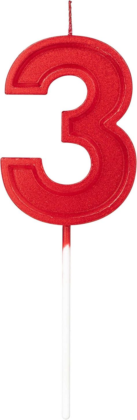 Crave Number Birthday Candle Cake Topper Red Polka Dot