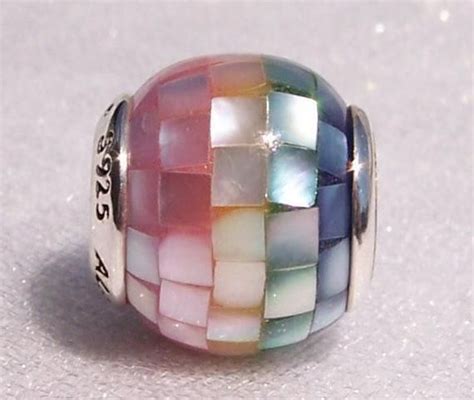 Pandora Mosaic Multi Color Mother Of Pearl Bracelet Charm Etsy In