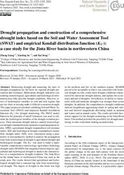 Drought Propagation And Construction Of A Comprehensive Drought Index