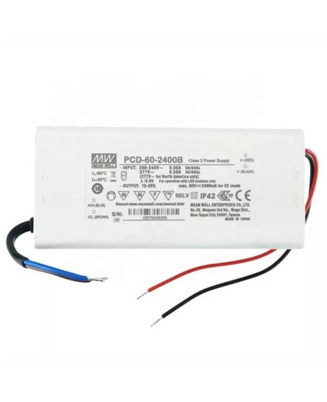 Mean Well PCD 60 60W Dimmable Driver Triac Constant Current