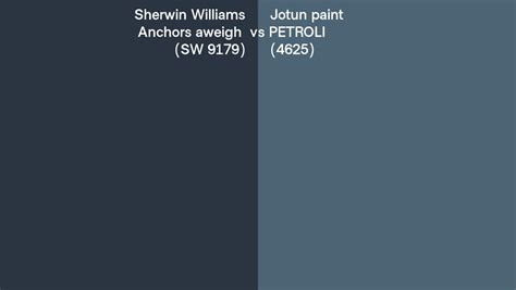 Sherwin Williams Anchors Aweigh Sw 9179 Vs Jotun Paint Petroli 4625