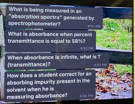 Solved What Is Being Measured In An Absorption Spectra Generated By 1 Answer