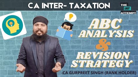 Abc Analysis And Chapterwise Strategy For Ca Inter Taxation May