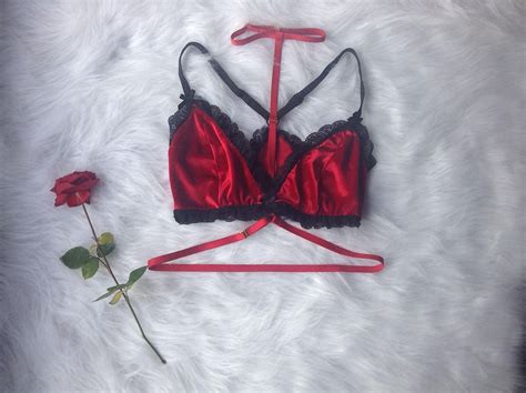 Sasha Red Body Harness Bra Harness Harness Lingerie Red Harness Sexy Lingerie Bondage