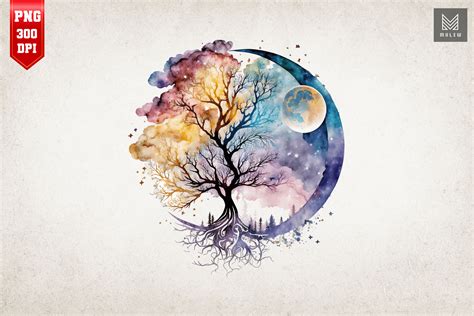 Watercolor Beautiful Tree Of Life 3 By Mulew Art Thehungryjpeg