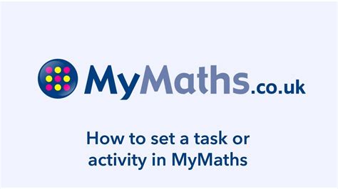 How To Set A Task Or Activity In Mymaths Youtube