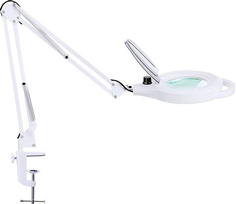 KIRKAS LED 10X Magnifying Desk Lamp With Handle 2 200 Lumens Stepless