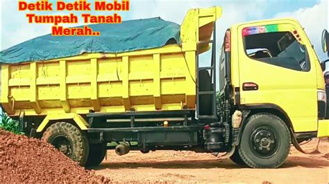 Overloaded Mobil Dump Truk Tanah Jomplang Muatan Tanah Urug YouTube