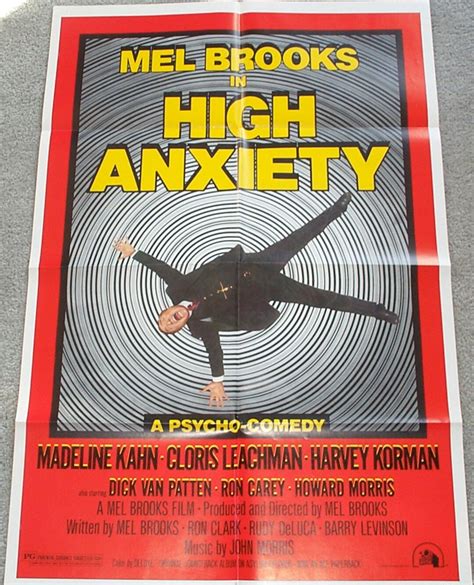 Original High Anxiety Movie Poster 1977 Mel Brooks Harvey Korman