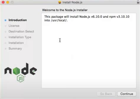 How To Install Nodejs On Macos Geeksforgeeks