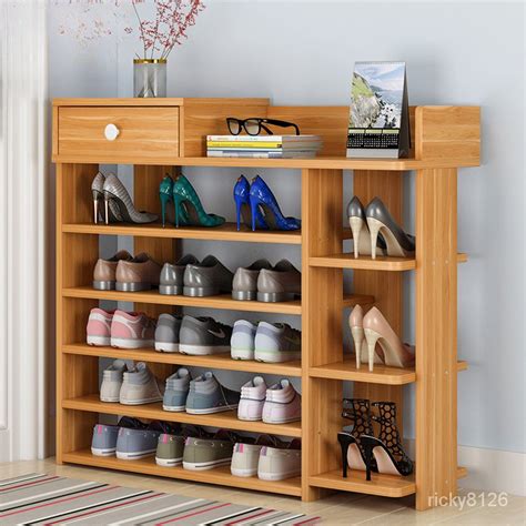 Shoe Rack Simple Multi Layer Storage Shoe Cabinet Home Solid Wood Rack