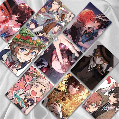 50 55pcs Manga Manhwa Laser Holographic Lomo Cards Bungo Stray Dogs