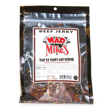 Slap Yo Pappy Hot Pepper Beef Jerky Mad Mikes American Gourmet