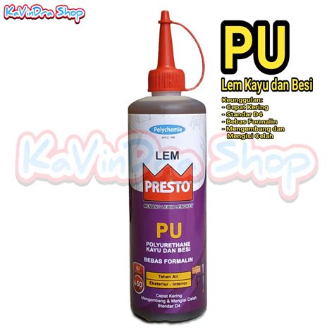 Jual Lem Presto PU Polyurethane Untuk Kayu Dan Besi 650 Gram Shopee