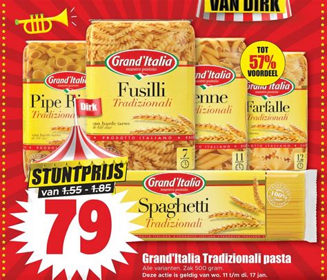 Grand Italia Tradizionali Pasta 500 Gram Aanbieding Bij Dirk