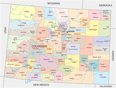 Colorado Counties Map | Mappr