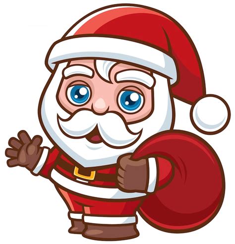 Desenho De Papai Noel Vetor Premium