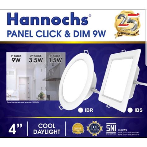 Jual Hannochs Led Panel Click Dim Segi Ibs W W W Jakarta