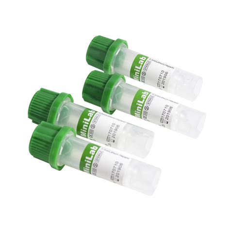 Medical Green Vacuum Micro Blood Collection Lithium Sodium Heparin