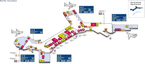 West Orly airport map - Map of West Orly airport (France)