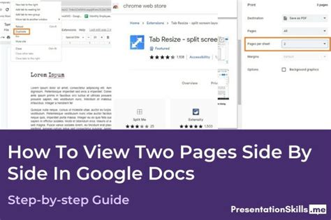 How To View Two Pages Side By Side In Google Docs Presentationskills Me