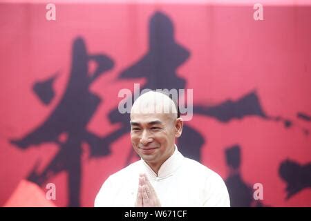 Chinese actor and martial artist Vincent Zhao Wenzhuo, right, attends ...