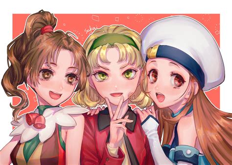 Safebooru 3girls Blonde Hair Brown Eyes Brown Hair Gensou Suikoden