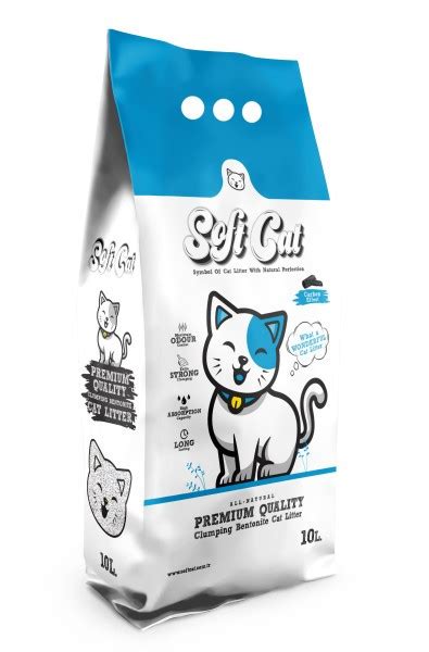 Soft Cat Наполнитель для кошачьего туалета комкующийся с активированным ...