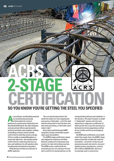 ACRS Home Australasian Certification Authority For Reinforcing Steel