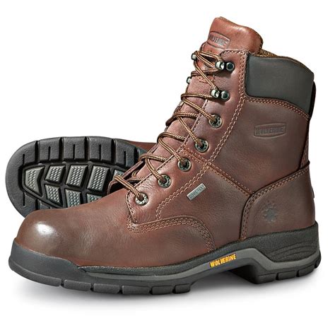 Mens Wolverine® Gore Tex® Harrison Work Boots Brown 159897 Work