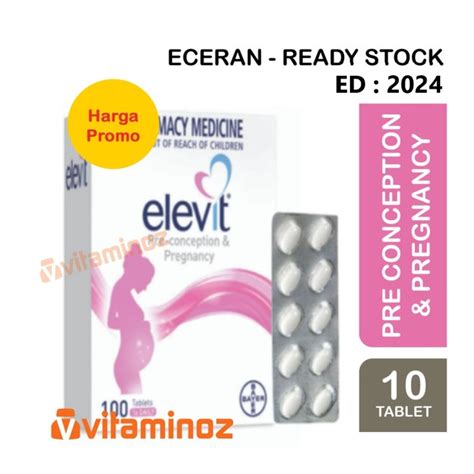 Jual Elevit Pregnancy Multivitamin Eceran Per Strip Shopee Indonesia