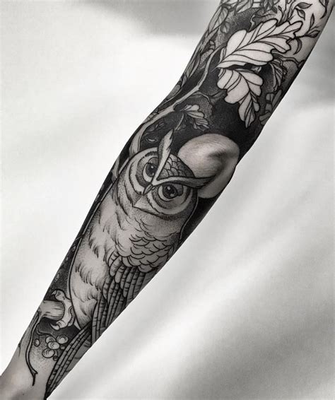 Owl Sleeve Tattoo Inkstylemag