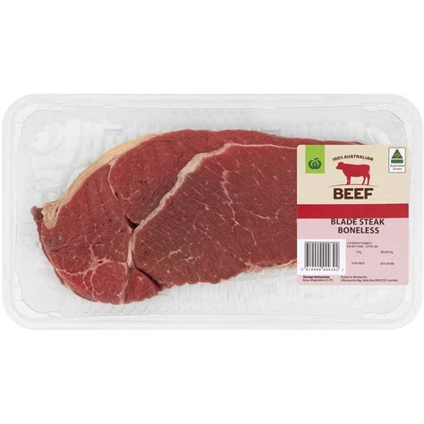 Woolworths Beef Blade Boneless Steak 1 2 Pieces 400g 800g Woolworths