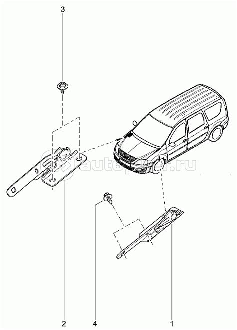 Петли капота LADA Largus — купить, цены в интернет-магазине Автопитер