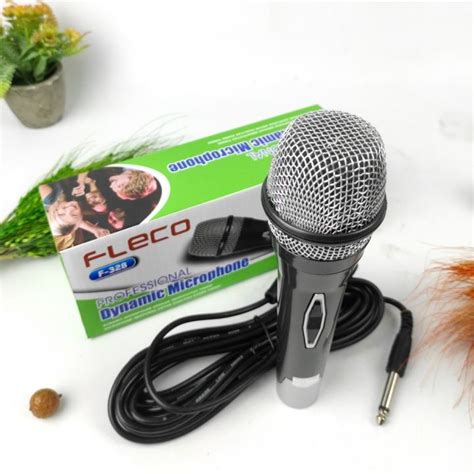 Microphone Karaoke Kabel Fleco F Vokal Jernih Kabel Meter Mic