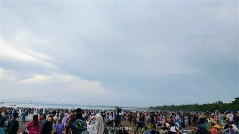 Live Situasi Libur Lebaran Pantai Pangandaran April Beach