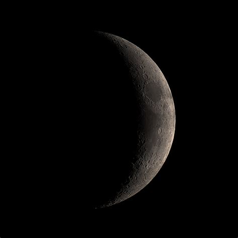 Waxing Crescent Moon R Astrophotography