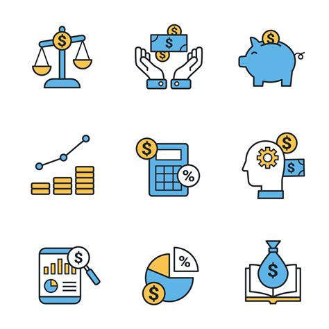 Financial Literacy Icon Set 6501574 Vector Art at Vecteezy