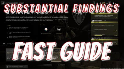 Mw2 Dmz SUBSTANTIAL FINDINGS Fast Guide Black Mous Tier 3 Mission