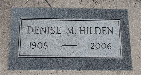 Denise Marguerite Hilden 1908 2006 Memorial Find A Grave