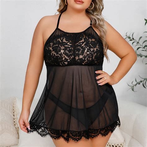 Vestitiy Womens Mesh Lingerie Nightwear Set Women Lace Lingerie