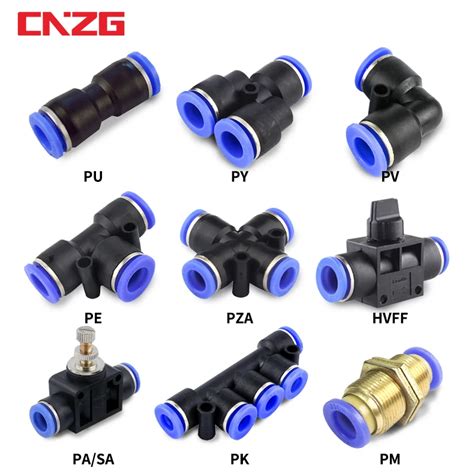 Pneumatic Fitting Pipe Connector Tube Air Quick Fittings Water Push In