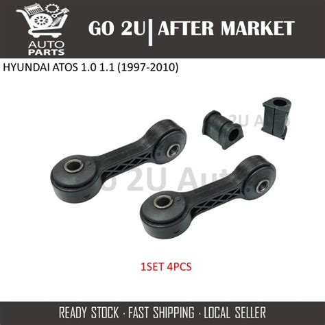 FRONT STABILIZER LINK AND BUSH 1SET 4PCS HYUNDAI ATOS 1 0 1 1 1997